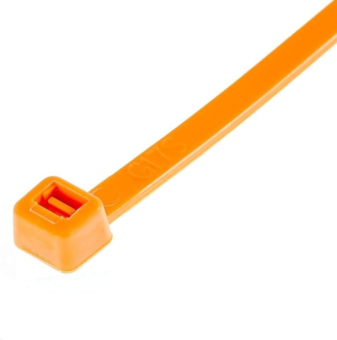GTSE 4 Inch Orange Zip Ties, 1,000 Bulk Pack, 18lb Strength, UV Resistant Small Nylon Cable Ties, Self-Locking 4" Tie Wraps
