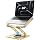 LOXP Adjustable Laptop Stand, Computer Stand with 360 Rotating Base, Ergonomic Laptop Riser Mount for Desk Foldable Protable Computer Desk Fits with MacBook Pro Air (10-16") - Gold