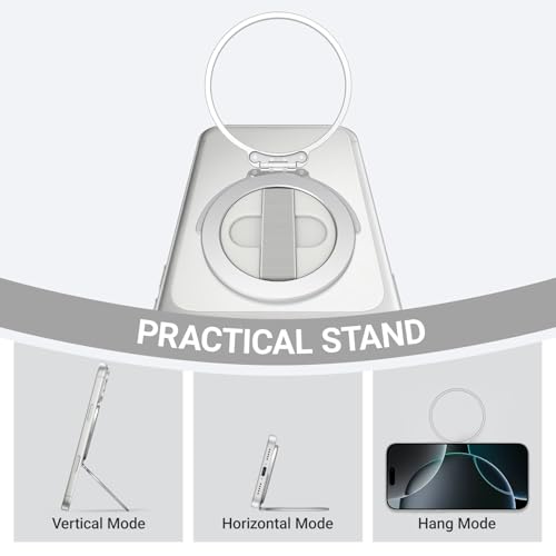 Grat 4 for Magsafe Magnetic Phone Grip Stand, Silver - Image 5