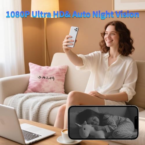 Small Spy Wireless Camera Wifi Security Camera Mini Home Indoor Outdoor Camera, Portable Smart House Dog Pet Camera Tiny Nanny Cam Office Cameras,120 Wide Angle Night Vision Motion Detection Cams