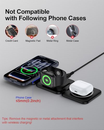 3 in 1 Magnetic Wireless Charging Station for Apple Watch, iPhone, Airpods - Image 7