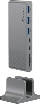 ADAM elements HUB Pro S 12-in-1 USB-C Hub, Triple Display Docking Station with Dual 4K HDMI, VGA, 100W PD Fast Charge, Ethernet, SD/TF for MacBook Pro/Air M4/M3/M2/M1, iPad, Windows Laptop