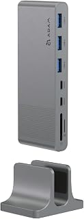 ADAM elements HUB Pro S 12-in-1 USB-C Hub, Triple Display Docking Station with Dual 4K HDMI, VGA, 100W PD Fast Charge, Ethernet, SD/TF for MacBook Pro/Air M4/M3/M2/M1, iPad, Windows Laptop