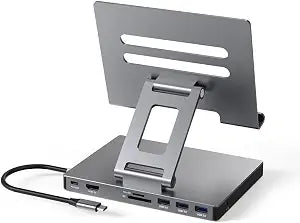 NXPGKEA iPad Pro USB C Hub Stand, Multiport Docking Station for iPad