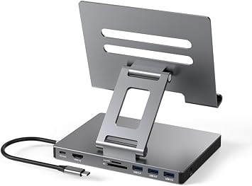 NXPGKEA iPad Pro USB C Hub Stand, Multiport Docking Station for iPad