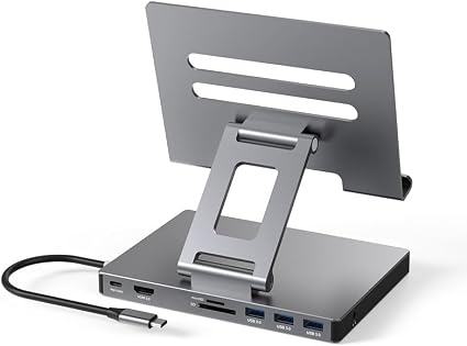 NXPGKEA iPad Pro USB C Hub Stand, Multiport Docking Station for iPad