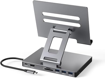 NXPGKEA iPad Pro USB C Hub Stand, Multiport Docking Station for iPad