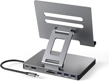 NXPGKEA iPad Pro USB C Hub Stand, Multiport Docking Station for iPad