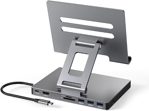 NXPGKEA iPad Pro USB C Hub Stand, Multiport Docking Station for iPad