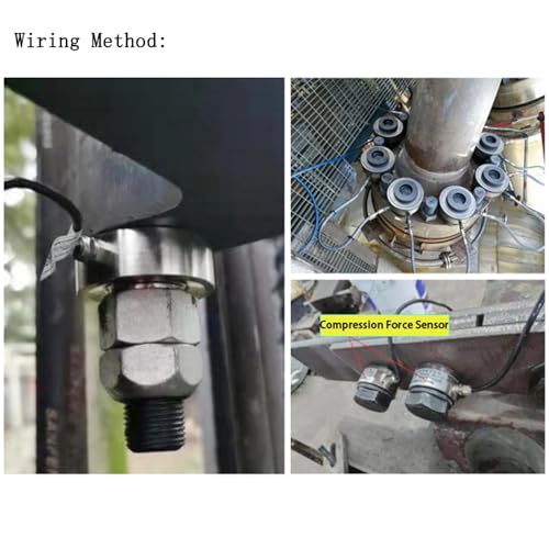 ATO Ring Type Compression Force Sensor, 20kN Hollow Load Cell, Custom Hole Diameter, Stainless Steel, for Industrial Force Measurement (20kN, Hole Diameter 14mm)