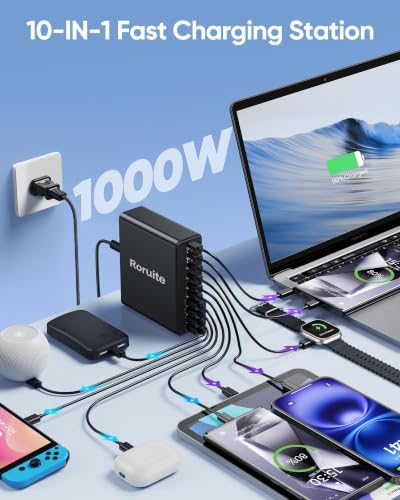 1000W USB C Charging Station, 120W PD GaN5 Super Fas | Computer Access - Image 3