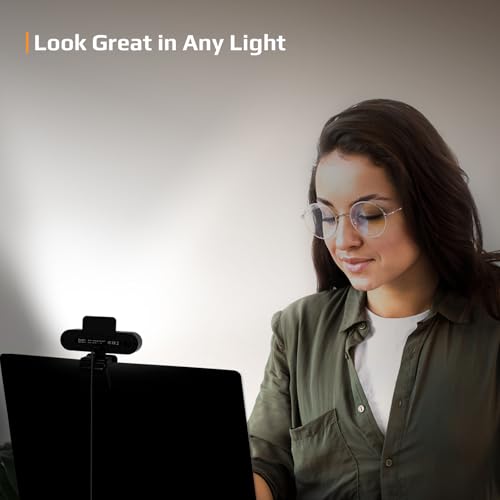 5-in-1 Design 4K Webcam with Speaker and Microphone, | Computer Access - Image 7