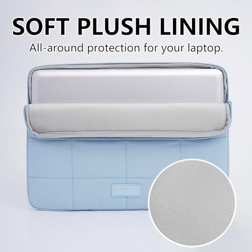 Puffy Laptop Sleeve 15-16 Inch, Laptop Carrying Case, Matte Blue - Image 7