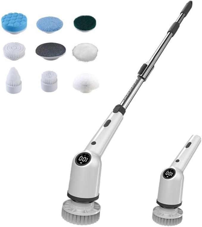 Household Cordless Spin Scrubber Kitchen Hair Brushes Bathroom Broom Toilet Mops Electric Multipurpose Cleaning Brush