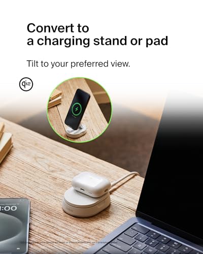 Belkin Qi2 15W Magnetic Wireless Charging Stand, Convertible Fast