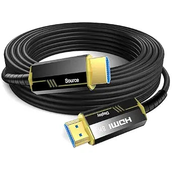 8K Fiber Optic HDMI Cables 30Ft, 48Gbps Ultra High Speed HDMI 2.1 Cable, 8K@60Hz 4K@120Hz, Compatible for PlayStation 5 PC HDTV, Male-to-Male （Gold Plated Connector） - Image 1