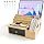 Bamboo Charging Station Organizer with Drawer and Pen Holder