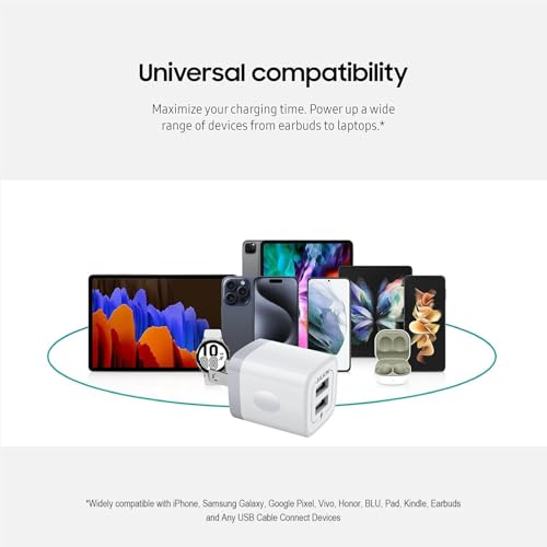 5Pcs USB Plug, Wall Charger Fast Charging Block, Power Adapter Cube 2 Port