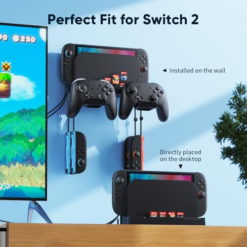 Metal Wall Mount for Nintendo Switch 2/1/OLED (Mount Behind TV)