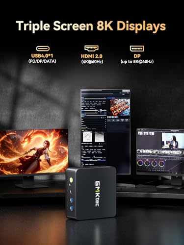 GMKtec M6 Ultra Mini PC Gaming Ryzen 7640HS 16GB RAM DDR5 1TB SSD