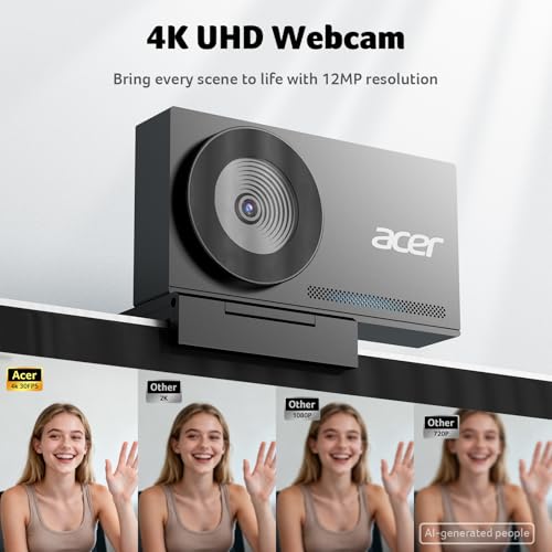 Acer 4K Webcam for PC/Mac with All-Metal Unibody Scu | Computer Access - Image 4