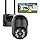 ICSEE WiFi Camera Security 4K 8MP Wireless PTZ Waterproof Human Detection Auto Tracking CCTV with Network Port, Alexa Supported (Single Lens 8MP)