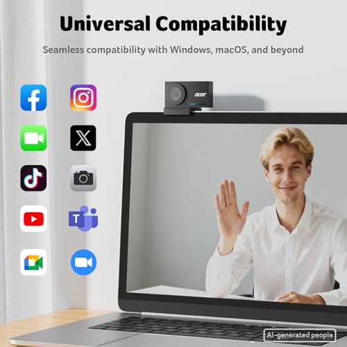 Acer 4K Webcam for PC/Mac with All-Metal Unibody Scu | Computer Access - Image 7