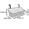 Wire Storage Basket No Drilling Wall Hanging Baskets with Adhesive for Kitchen, Bathroom, Bedroom Storage 2 Pack Black