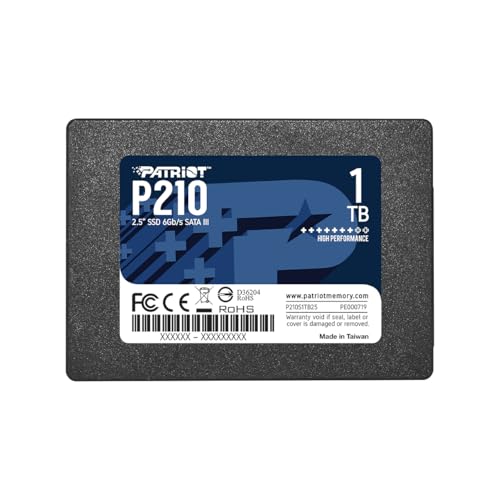 Patriot P210 1TB Internal SSD - SATA 3 2.5" - Solid State Drive - P210S1TB25