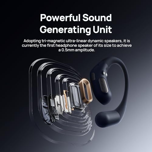 mibro OpenEar Pro Open Ear Earbuds with Mic, Lightweight Bluetooth, Black