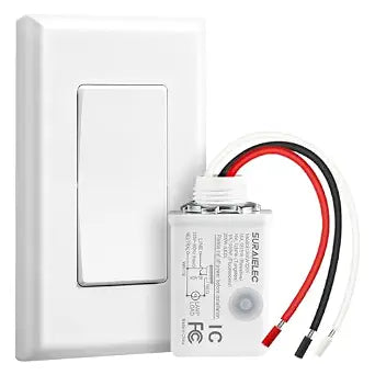 SURAIELEC Wireless Light Switch Kit with Receiver, 15A RF Remote Control