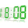 3D LED Table Clock Modern Wall Clock Digital Watches 12/24 Hours Display Clock Mechanism Alarm Snooze Desk Alarm Clock (Color : C) (A)