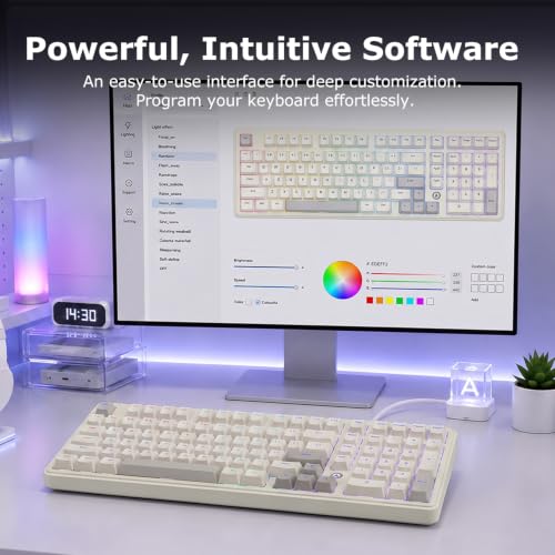 AJAZZ AK980 97% Wired Mechanical Keyboard, Gasket Hot-Swappable, Pre-Lubed