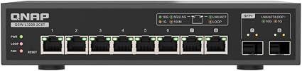 QNAP QSW-L3208-2C6T-US 8-Port Multi-Gig 10GbE Network Switch
