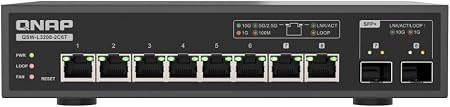 QNAP QSW-L3208-2C6T-US 8-Port Multi-Gig 10GbE Network Switch