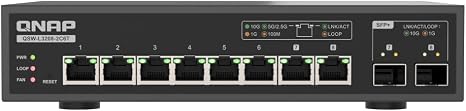 QNAP QSW-L3208-2C6T-US 8-Port Multi-Gig 10GbE Network Switch
