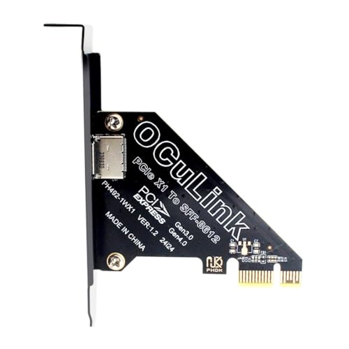CY Adapter PCI-Express 4.0 PCIE 1x to Oculink SFF-8612 SFF-8611 Host Card for U.2 SSD eGPU External Graphics Card Dock