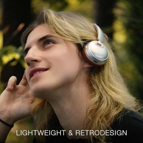 Sirius 120H ANC Over-Ear Headphones-Wireless Bluetooth Noise Cancelling Headphones with Mic,Transparency Mode,Lightweight for Travel,Gym,Work (Sliver)