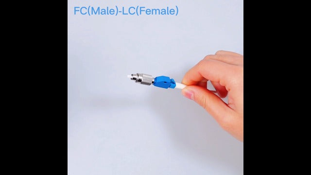Moocci 52 Pcs Visual Fault Locator Fiber Adapter, Fiber Optic Connector, Single Mode 9/125um FC Male to LC Female Hybrid Optical Fiber Convertor Adapter Compatible with Optical Power Meter Cable