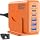 165W Charging Station, 6 Port Desktop Charger, 3 Ports 40W Orange