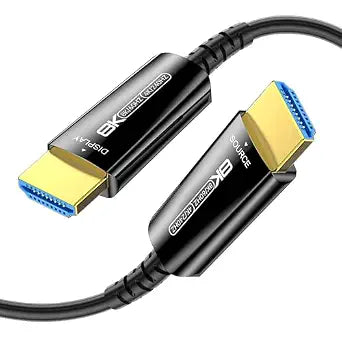 8K HDMI 2.1 Cable 10Ft, Fiber Optic HDMI Cable, Thin 48Gbps Ultra High Speed Active HDMI Cord, 8K@60Hz 4K@240Hz, Dynamic HDR, eARC, HDCP 2.2&2.3, 3D, Compatible for PS4/5/Xbox/TV/Monitor/Game