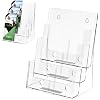 Argvey 3-Tier Brochure Holder 8.5 x 11, Desktop Literature & File Organizer