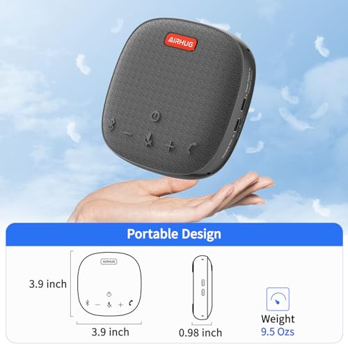 AIRHUG Conference Speaker and Microphone, Bluetooth & USB Speakerphone