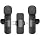 2 in 1 Wireless Lavalier Microphone for iPhone iPad and Android Phone, Plug and Play Laple Mics with Noise Reduction, 65FT Range, Real-Time Sync Microphone for Video Recording, Streaming, Interviews