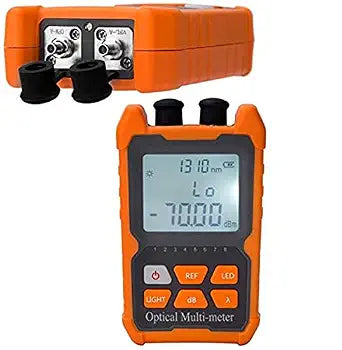 Fiber Optic Cable Tester Portable Optical Fiber Power Meter FC/SC/ST Universal Interface Integrated OPM, VFL, and RJ45 Functions (OPM-VFL-1)