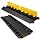 CXRCY Cable Ramp 2 Pack 2 Channel 22000lbs Axle Capacity Floor Cable Cord Protector, Black & Yellow Speed Bumps Hose Protector Ramps for Wire/Hose/Pipe Hider Driveway &Outdoor 30.7L x 9.45W x 1.69H in