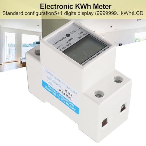 Electric Meter KWh Meter Digital 1 Phase 2 Wire 2P DIN Rail Electronic Kilowatt Hour kwh Meter 220V 5(80) A 50Hz