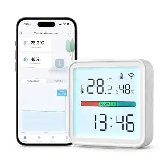 eMylo WiFi Thermometer Hygrometer Digital with App Alerts Data Export