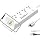 Universal Power Strip with 4 AC Outlets, 4*USB-A & 2*USB-C Ports, Fast Wireless Charging Stand, Surge Protector Extension Cord, Overload Protection Multi-Device Charging Station for Home & Office