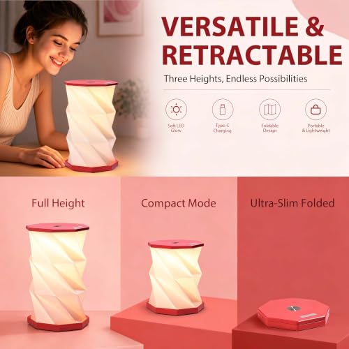 Portable Foldable Table Lamp, Japanese Gift, Paper Lantern Lights